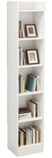 oyajia Bücherregal Aktenregal Standregal Raumteiler mit 5 offenen Fächern aus MDF Holz, offenes Aufbewahrungsregal, Standregal, 24 x 30 x 152 cm