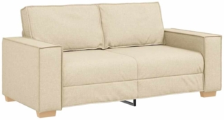 vidaXL 2-Sitzer Sofa Creme 140 cm Stoff 4104987