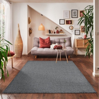 Carpettex Veloursteppich Unicolor - Einfarbig, Läufer, Höhe: 11 mm, Einfarbig Kurzflor Teppich Wohnzimmer verschiedene farben und größen