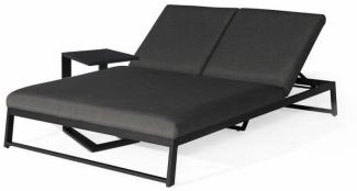 Allure Doppel-Sonnenliege Charcoal / mit Tisch