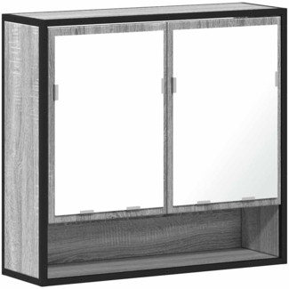vidaXL Bad-Spiegelschrank Grau Sonoma 65x20x60 cm Holzwerkstoff 849262