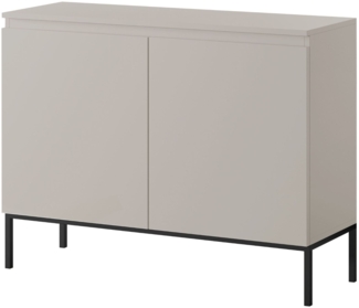 Selsey Bemmi - Sideboard 2-türig, Beige mit schwarzem Gestell, 100 cm