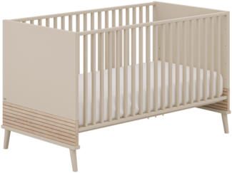 EEFJE Babybett, Dekor Cashmere Beige/Groovy Oak