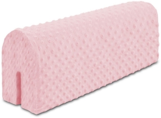 Totsy Baby Bettkantenschutz für Kinderbetten 70 cm - Schutz für Bettrahmen Kantenschutz Kinder Babybett Minky Rosa