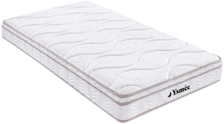 Vente-unique - Federkernmatratze Memory Schaum - 3 Zonen - Härtegrad 2 - 90 x 200 cm - Stärke 20 cm - WOLKENTANZ von YSMÉE