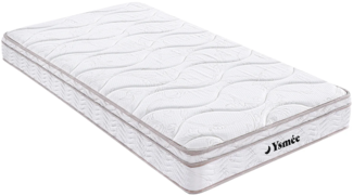 Vente-unique - Federkernmatratze Memory Schaum - 3 Zonen - Härtegrad 2 - 90 x 200 cm - Stärke 20 cm - WOLKENTANZ von YSMÉE