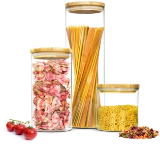 3 Vorratsdosen Set mit Deckel Vorratsbehälter Vorratsdose Vorratsglas Vorratsgläser