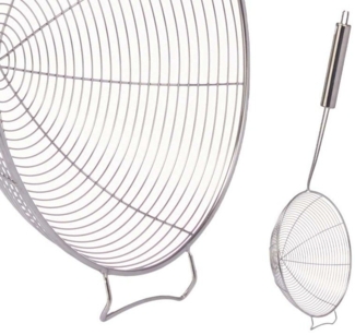 KINVARA Schaumlöffel Schaumkelle Schaumlöffel Edelstahl Schöpfkelle Sieblöffel Ø 17cm