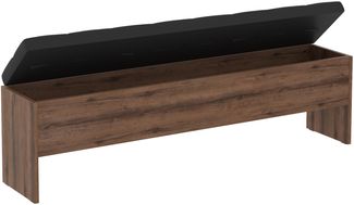 Sitzbank >Bellevue< in Schwarz Eiche/ Schlammeiche - 165x54x34,8cm (BxHxT)