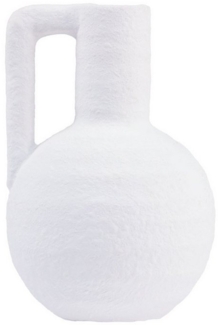 Viana Übertopf Deko Vase Weiß Mini Keramik Vintage Blumenvase Henkel H15cm