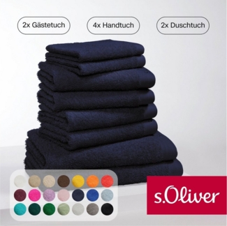 s.Oliver Handtuch Set s.Oliver, Premium Qualität, 600 gr/m², Walkfrottier (8-St), 2 Gästetücher 30x50, 4 Handtücher 50x100, 2 Duschtücher 70x140