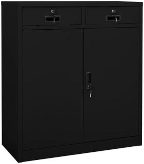 vidaXL Büroschrank Schwarz 90 x 40 x 102 cm Stahl [336411]