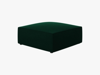 Micadoni Hocker Ruby 1-Sitzer Samt Salvador Flaschengrün