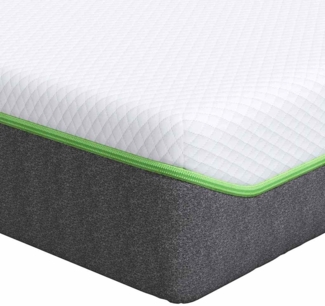 vidaXL Matratze Weiß und Grau 100 x 200 cm Taschenfeder 4106372