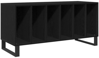 vidaXL Schallplattenschrank Schwarz Eichen-Optik 100 x 38 x 48 cm 862907