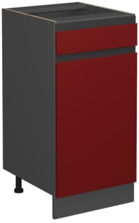 Küchenunterschrank R-Line Rot 40 cm J-Shape, ohne Arbeitsplatte Vicco