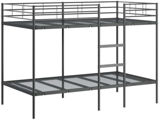 vidaXL Etagenbett ohne Matratze Schwarz 100x200 cm Stahl 42000324