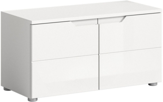 INOSIGN Sitzbank CAPRI, Breite 80 cm, 2 Türen mit eingefasster Griffmulde, 2 Fächer, Garderobenbank, Flurbank, Dielenbank, Bank mit Stauraum, Bank