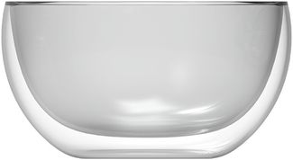 2er Set doppelwandige Glasschalen 220ml – Perfekte Eleganz für Ihre Desserts Anthrazit
