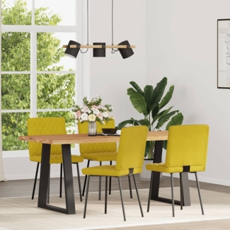 vidaXL Esszimmerstühle 4 Stk. Gelb Samt 3315210