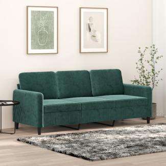 vidaXL 3-Sitzer-Sofa Dunkelgrün 180 cm Samt