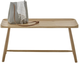 Robas Lund, Sitz-/Garderobenbank MARINGA, Eiche massiv, Natur geölt, B/H/T: 95/45/35 cm