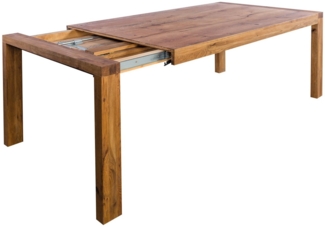 KAWOLA Esstisch LIAN Massivholz - Erweiterbar - Modernes Design - Eiche, Eiche Massiv, Ausziehbar, Tisch für Esszimmer, Top Design