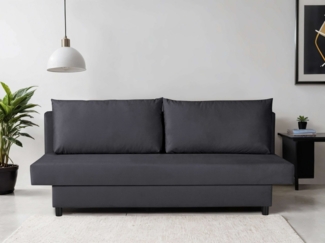 INOSIGN 3-Sitzer SAWYER Schlafsofa mit Bettkasten und Wellenunterfederung, pflegeleichte Bezüge: Velvet & Struktur, B/T/H 193/86/83,5 cm