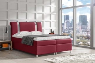 99rooms Asuncion Boxspringbett Velours MONOLITH Bordeaux 120x200 cm