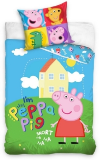 Peppa Pig Bettwäsche Peppa Pig Bettwäsche Schweinchen Peppa 135 x 200 cm