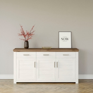 set one by Musterring Sideboard York, Typ 52, in 3 Farbvarianten, Landhaus-Stil, B 184 x H 95 cm