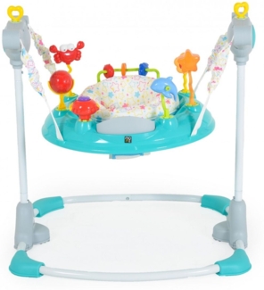 Hopser Vista mit Spielcenter, Musik, Licht, MP3-Anschluss, Höhe einstellbar grau türkis