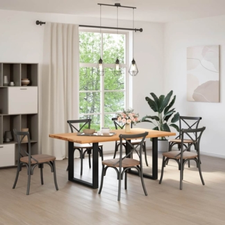 vidaXL Esstisch Hellbraun 180x100x74 cm Massivholz Eiche Rechteckig 3304395