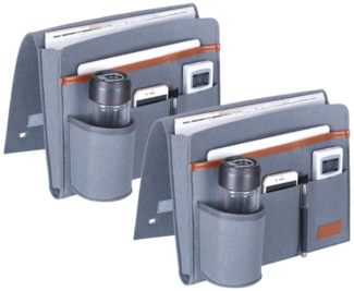 FELIXLEO Aufbewahrungstasche Betttasche Zum EinhäNgen, Bett Organizer Kinder Nachttisch 2 Stücke