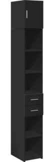 vidaXL Hochschrank Schmal Schwarz 30x42,5x225 cm Holzwerkstoff 3281267