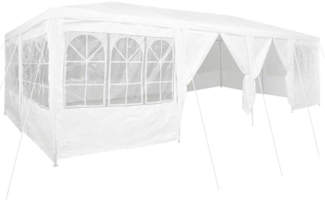 vidaXL Party-Zelt Weiß 800 x 400 x 266 cm Polyester, Stahl 42003441