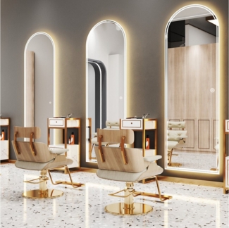 WDWRITTI Spiegel groß für Friseurladen Hotel Garderobe & Flur Schlafzimmer Wohnzimmer (Wandspiegel mit LED Beleuchtung, 1-St, 165x60, 165x50, 150x50, 140x40), 3Lichtfarben, Dimmbar, Memory-Funktion