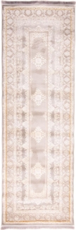 Morgenland Orientalischer Webteppich - Shirin - läufer - 200 x 100 - Silber