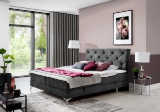 Adel 180X200, Boxspring Bett, Grau