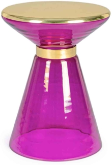 Beistelltisch Meriel aus Glas, Rosa