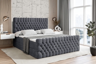 ALTDECOR Boxbett SERENE-Z (Multipocket-Matratze H4, H3 Matratze Bonellfederung, Topper, Kopfteil), Doppelbett mit Fußteil