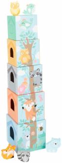 Small Foot - Stacking Tower with Forest Animals Pastel 10 pcs.