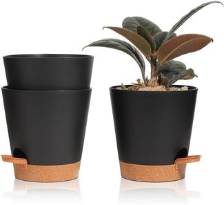 T4U 14cm Blumentopf Selbstbewässerung 3er-Set Innen Balkon Sukkulenten Grün