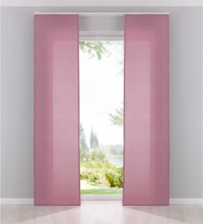 Gardinenbox Schiebegardine (2 St), Paneelwagen, blickdicht, Leinen Optik, Cationic blickdicht Leinen Optik Palermo 204411-2