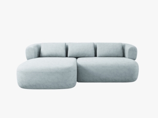 Micadoni 5-Sitzer Ecksofa Jenny Kleine Version Links Chenille Perfect Harmony Hellblau