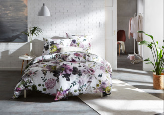 Mako Satin Bettwäsche Pfingstrose 155x200 + 80x80