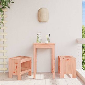 Gartenhocker 2er Set, Fußhocker 40x36x45 cm Massivholz Douglasie