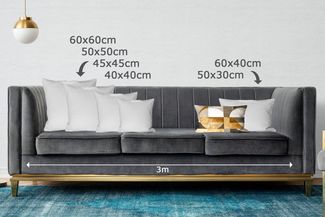 MuchoWow Dekokissen Abstrakt - Gold - Grau - Formen - Geometrisch, Zierkissen mit Füllung für Wohnzimmer, Sofakissen, 40x40 cm