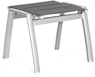 SunnySmart Fußhocker Concept Aluminium mit Polstertextilgewebe silber