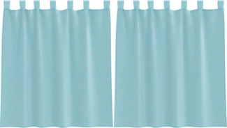 vidaXL Voile Vorhänge mit Schlaufen 2 Stk. Türkis 140x140 cm 4102326